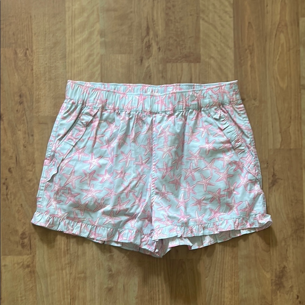 Girls Size 14 Crewcuts Ruffle Starfish Shorts NWT